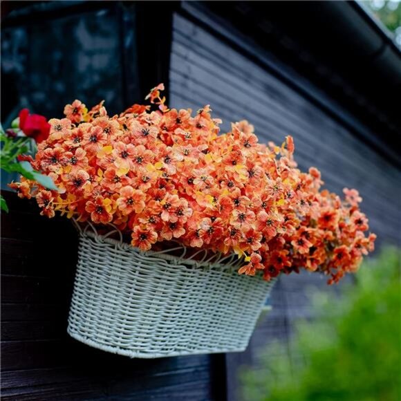 Artificial Fall Flowers for Outdoors Fake Plants Bundles Faux Outside Greenery - Picture 6 of 8